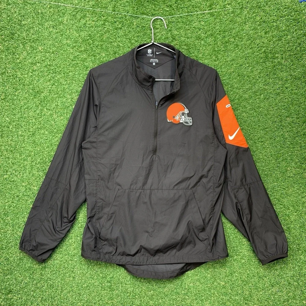 Cleveland Browns Nike Jacket Mens Small 1/2 Zip On-Field Dri Fit NFL Football